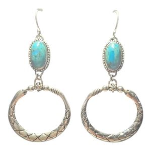 .925 sterling and turquiose earrings